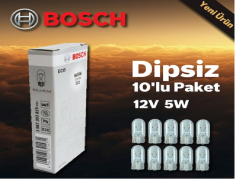 Bosch Eco Dipsiz Ampul 12V 5W T10 W5W 10'Lu Paket
