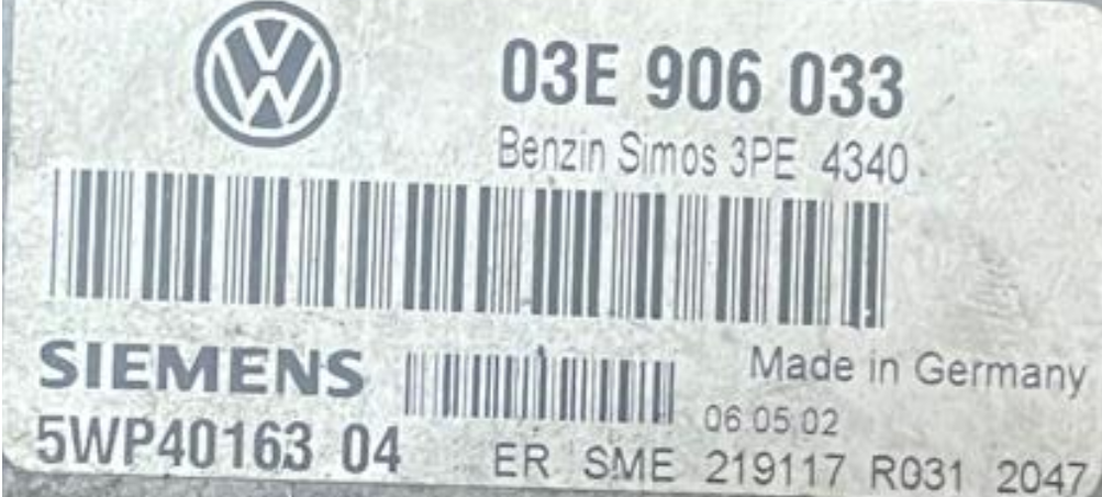 Volkswagen Polo 1.2 Motor Beyni ,SIMOS3PE, 5WP4016303, 03E906033