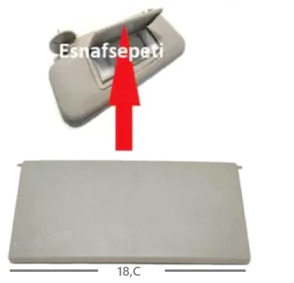 Chevrolet Cruze Güneşlik Ayna Kapağı, 1437221