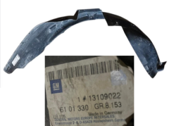 Opel Corsa C, Combo C Sol Ön Çamurluk Davlumbazı Orjinal Ütün GM . 6101330 ,13109022