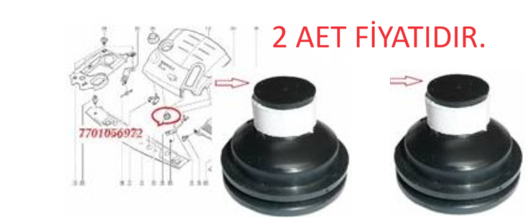 Megane 2 Motor Üst Kapak Bağlantı Takozu, 7701056972